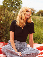 Fearne Cotton Black Polo Top