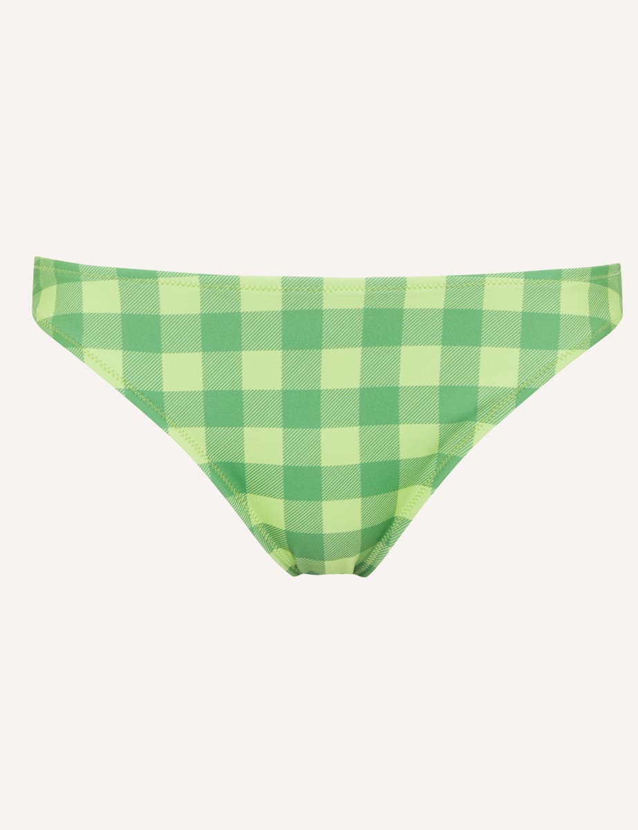 Green Check Bikini Bottoms