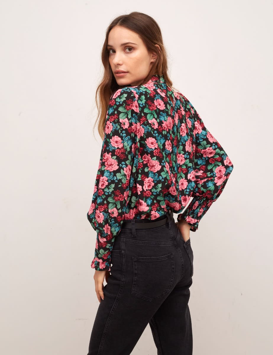 Pink Floral Marina Blouse