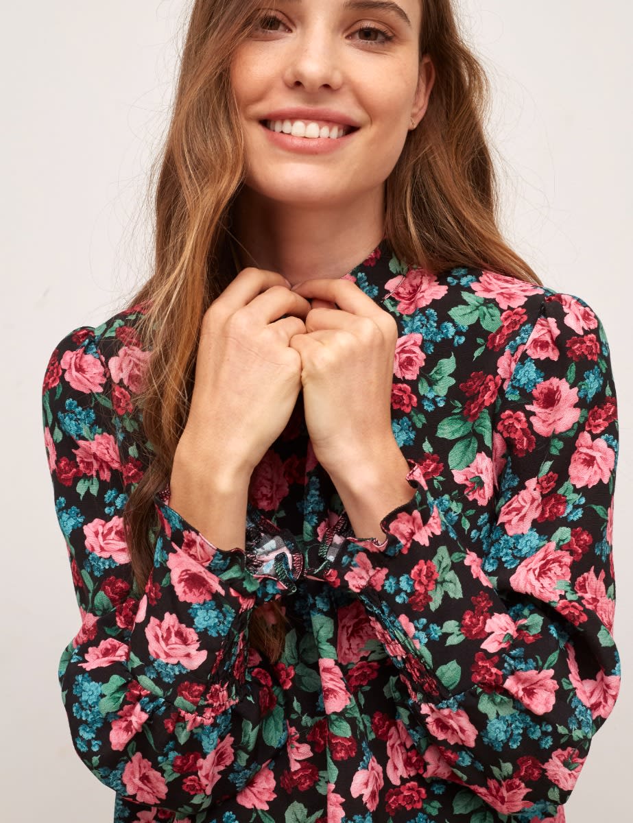 Pink Floral Marina Blouse