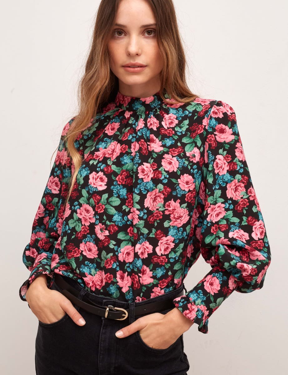 Pink Floral Marina Blouse