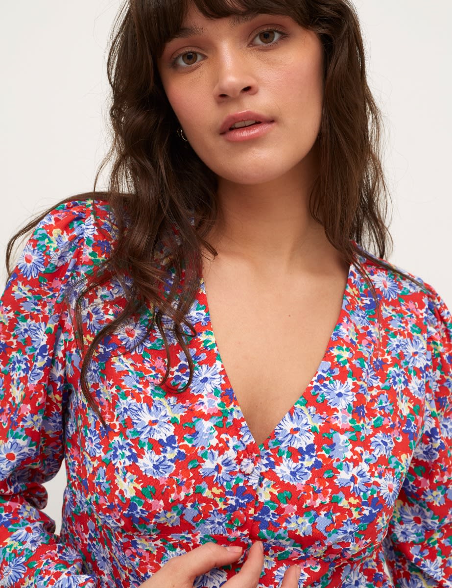 Brioney Floral Red Jilly Top