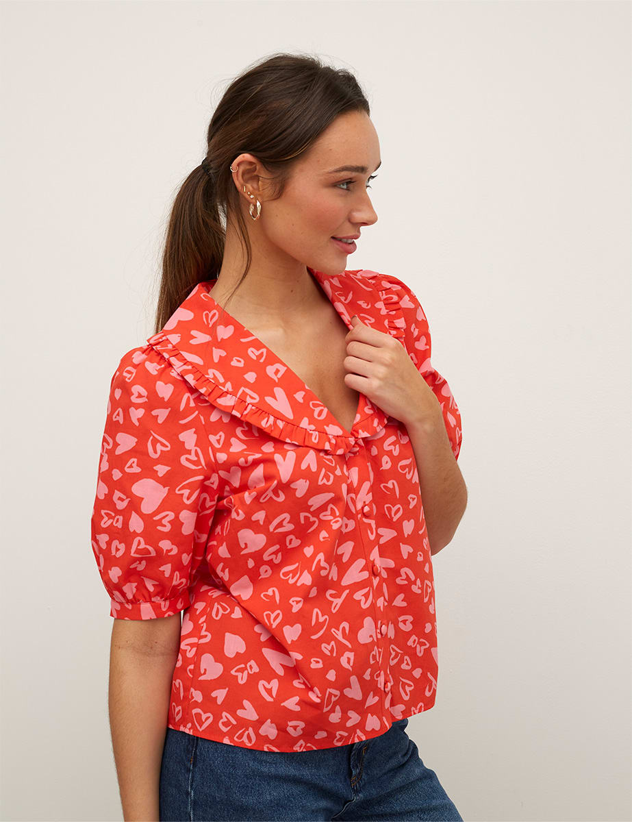 Multi Nova Heart Pink Emmie Blouse