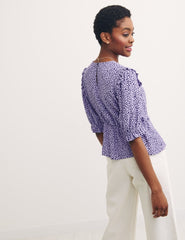 Purple Ditsy Floral Felicia Blouse