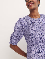 Purple Ditsy Floral Felicia Blouse