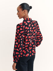 Black Meredith Heart Zara Blouse
