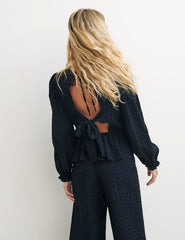 Black Star Jacquard Eleri Blouse