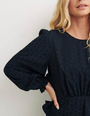 Black Star Jacquard Eleri Blouse