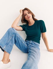 Green Puff Sleeve Top