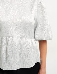 Silver Texture Bernie Blouse