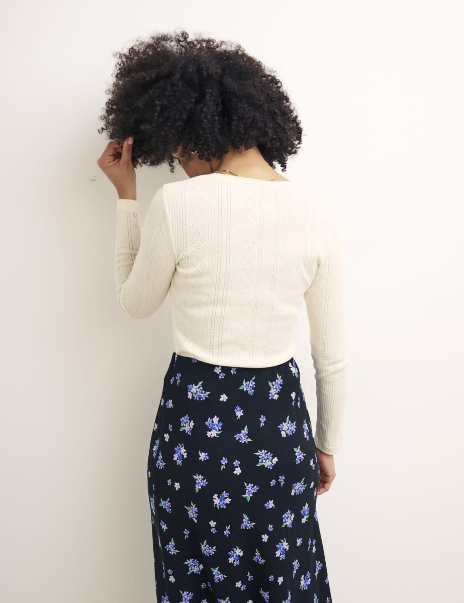 Cream Long Sleeve Carey Top