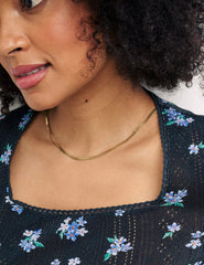 Black Floral Long Sleeve Carey Top