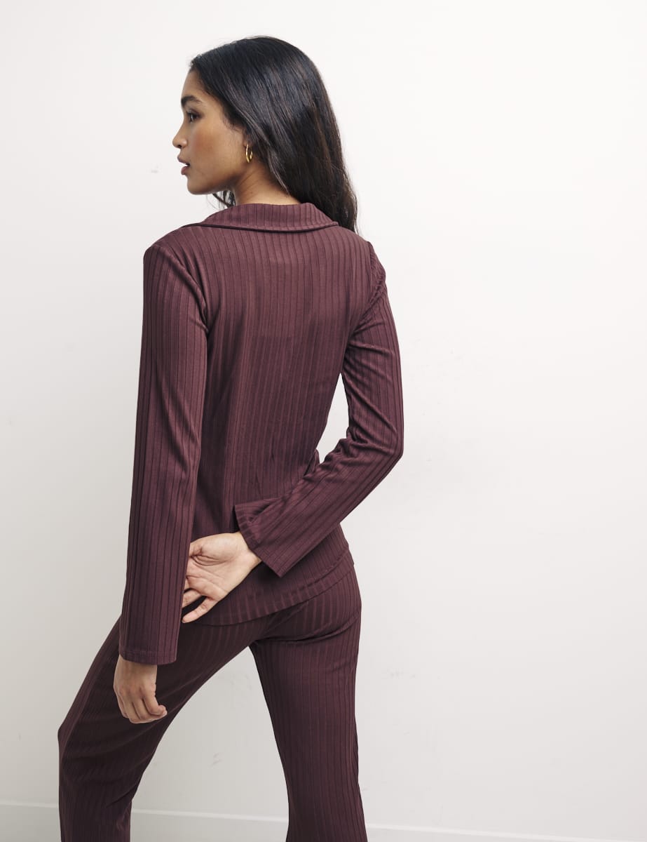 Brown Sidney Button Through Top