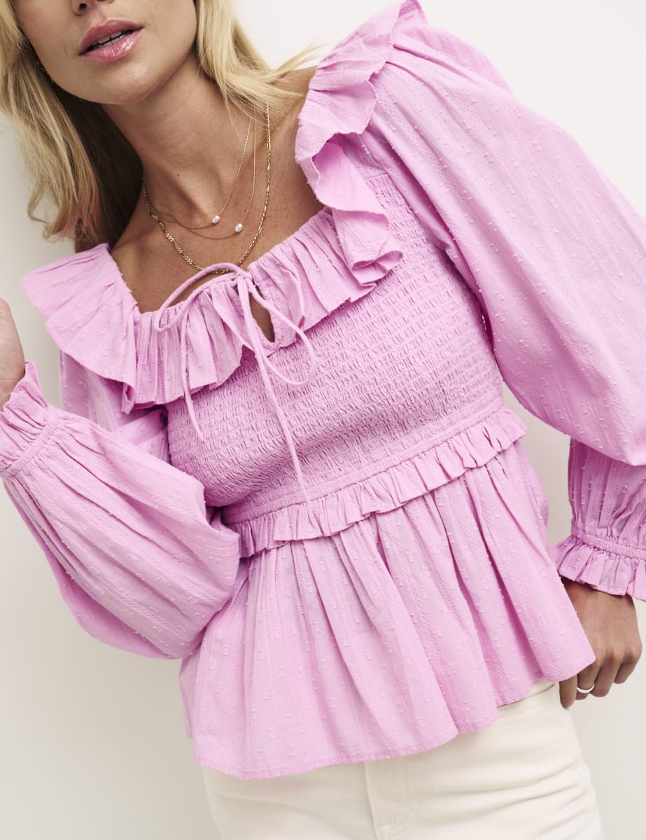 Pink Peplum Ariel Top