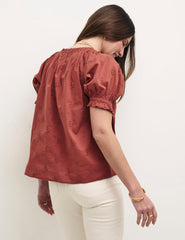 Brown Drew Top