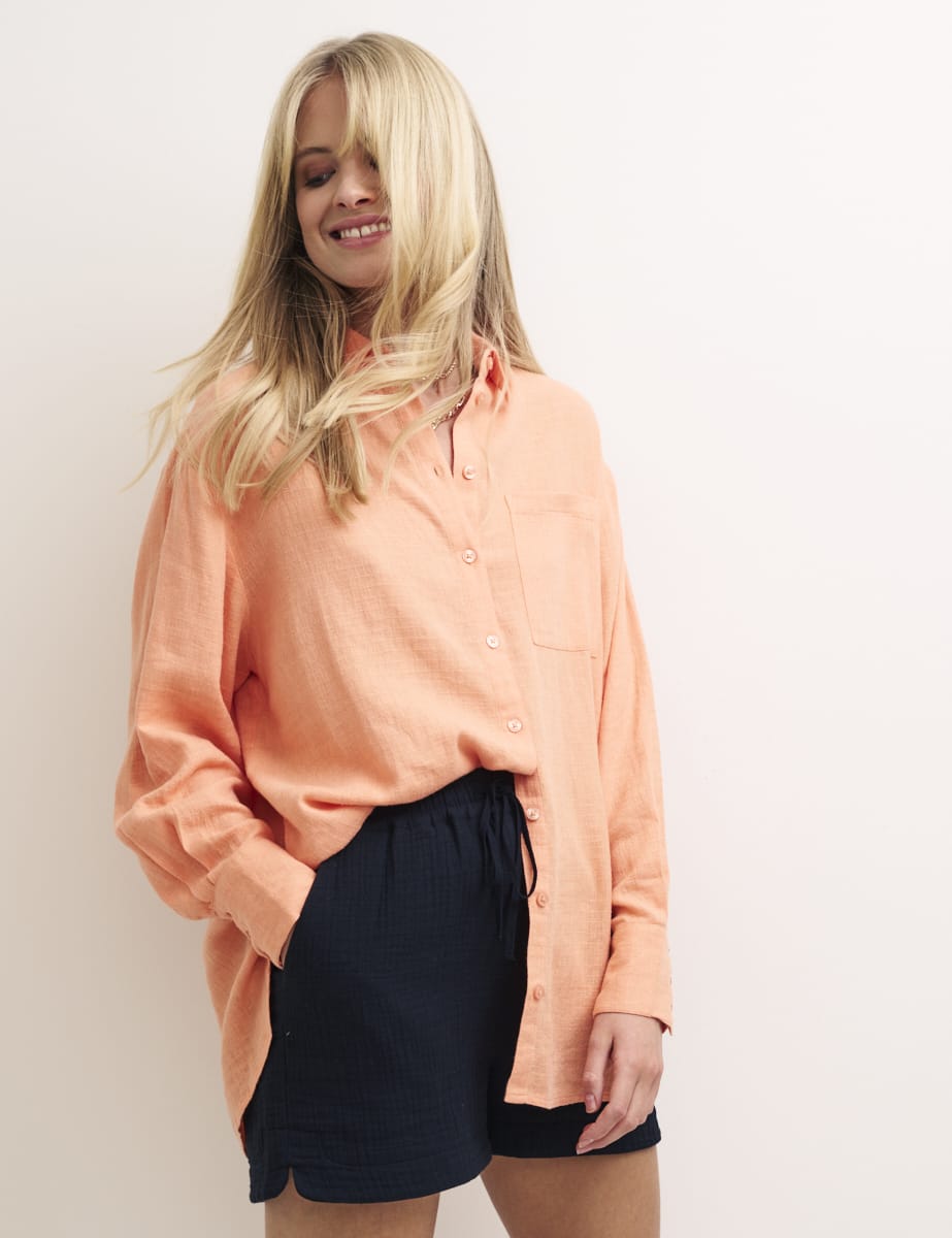 Orange Oversized Shirt