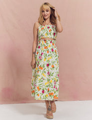 Fearne Cotton Fruit Print Shirred Honey Crop Top