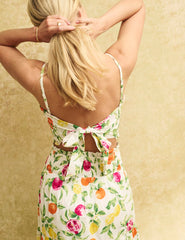 Fearne Cotton Fruit Print Shirred Honey Crop Top