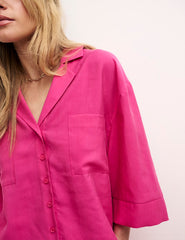 Hot Pink Oversized Boxy Shirt