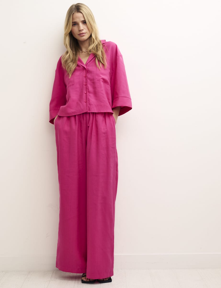 Hot Pink Oversized Boxy Shirt