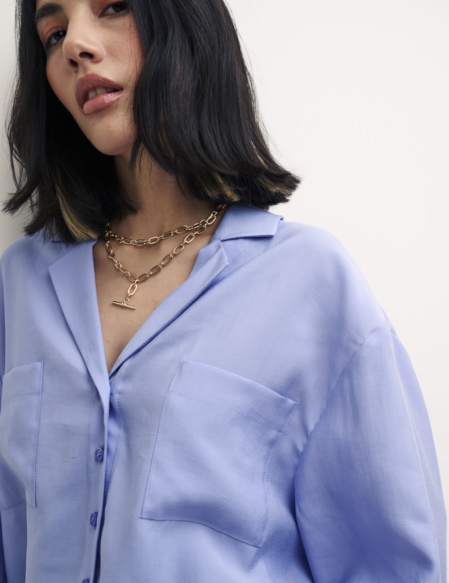 Lilac Oversized Boxy Shirt