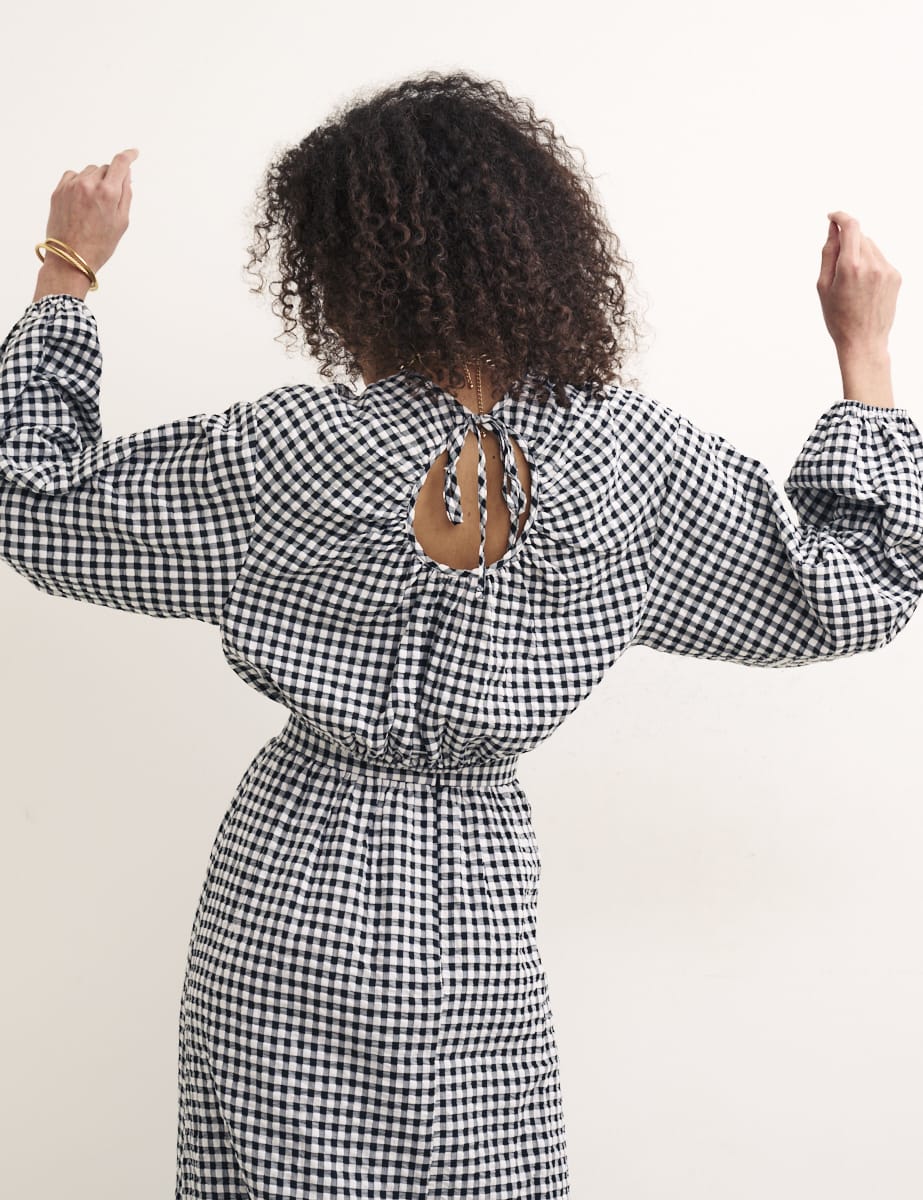 Black/White Gingham Bonnie Co Ord Top