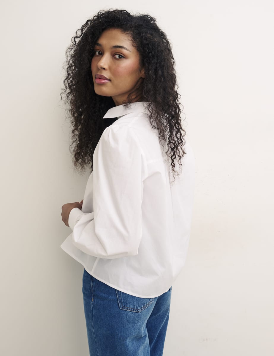 White Puff Sleeve Shirt