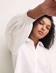 White Puff Sleeve Shirt