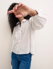 White Puff Sleeve Shirt