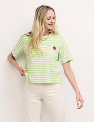 Green Strip Cameron Boyfriend Tshirt
