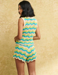 Fearne Cotton Multi Colour Crochet Tank Top