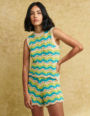 Fearne Cotton Multi Colour Crochet Tank Top