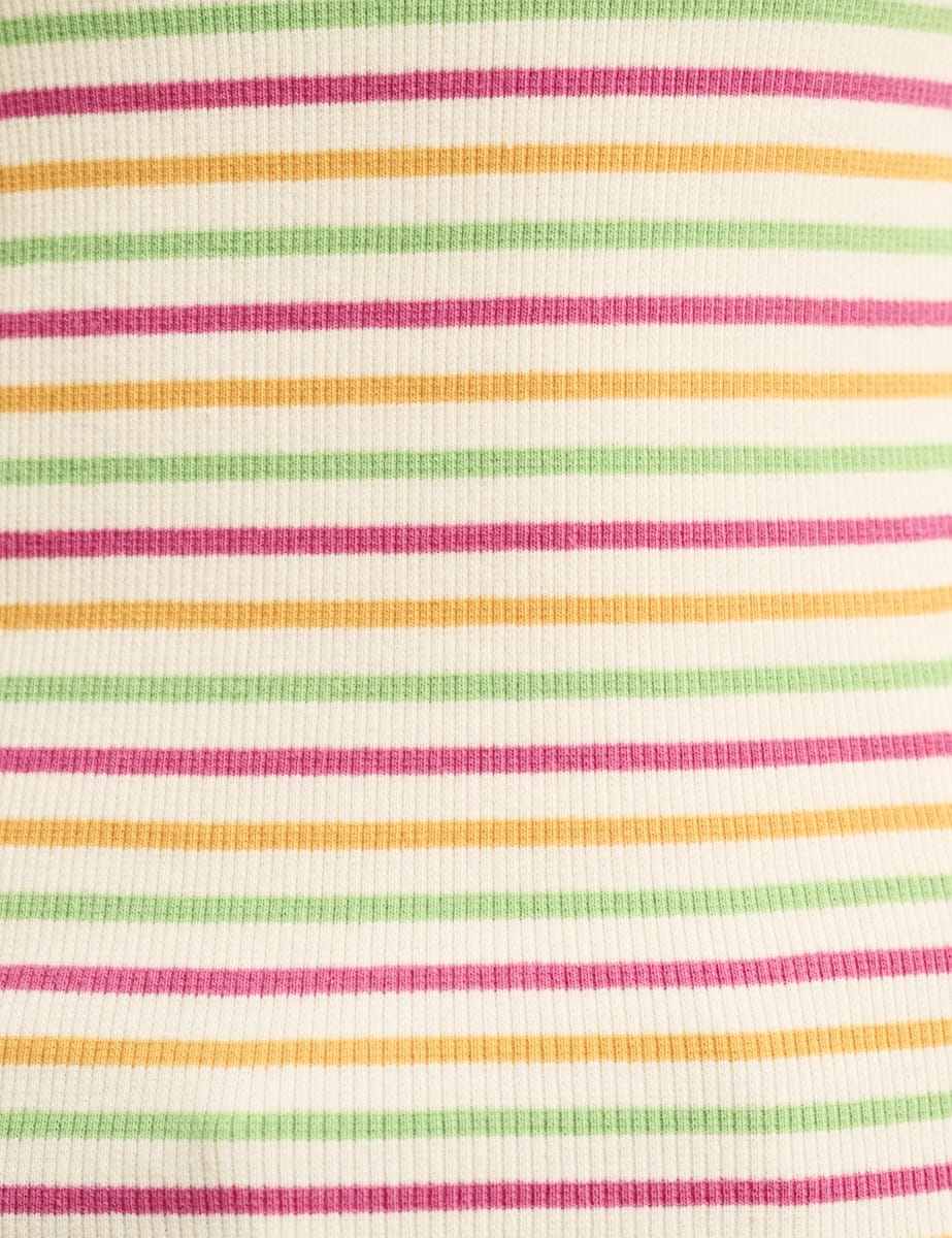 Striped One Shoulder Asymmetric Top