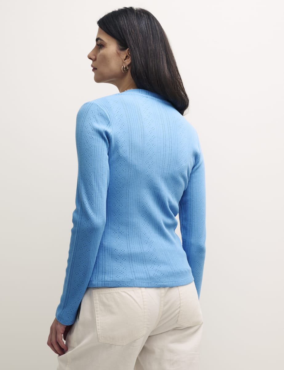 Blue Andie Pointelle Cardigan