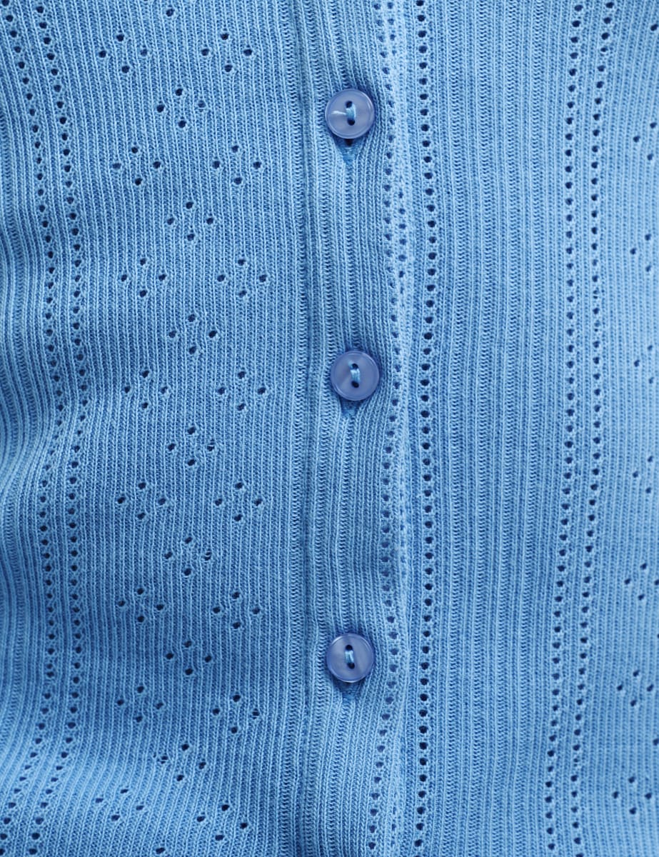 Blue Andie Pointelle Cardigan