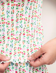 White Ditsy Floral Pointelle Blair Cami Top