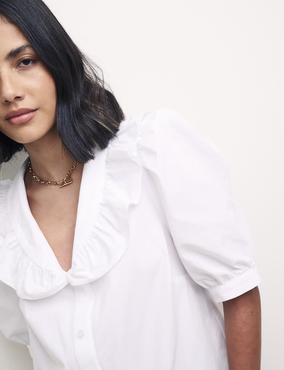 White Collared Yasmin Blouse