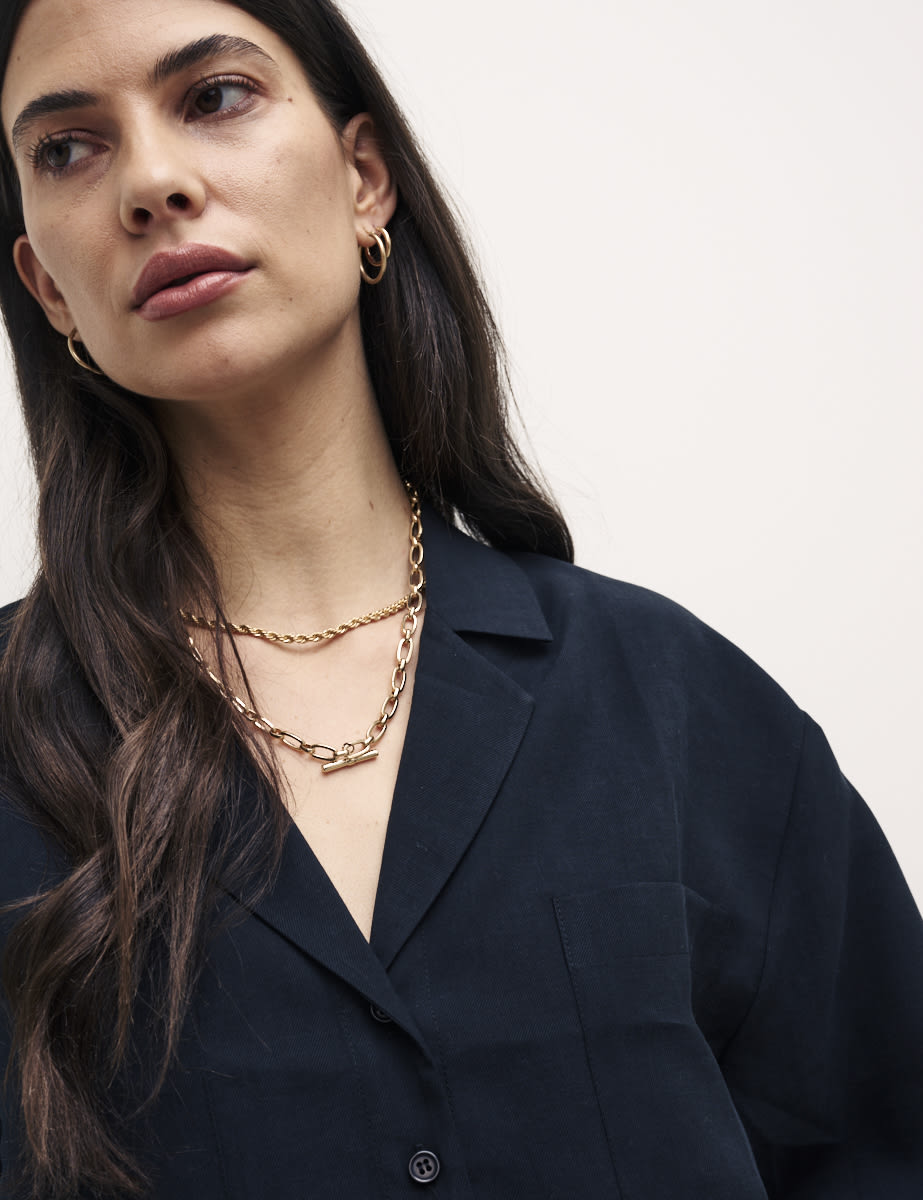 Black Oversized Boxy Shirt