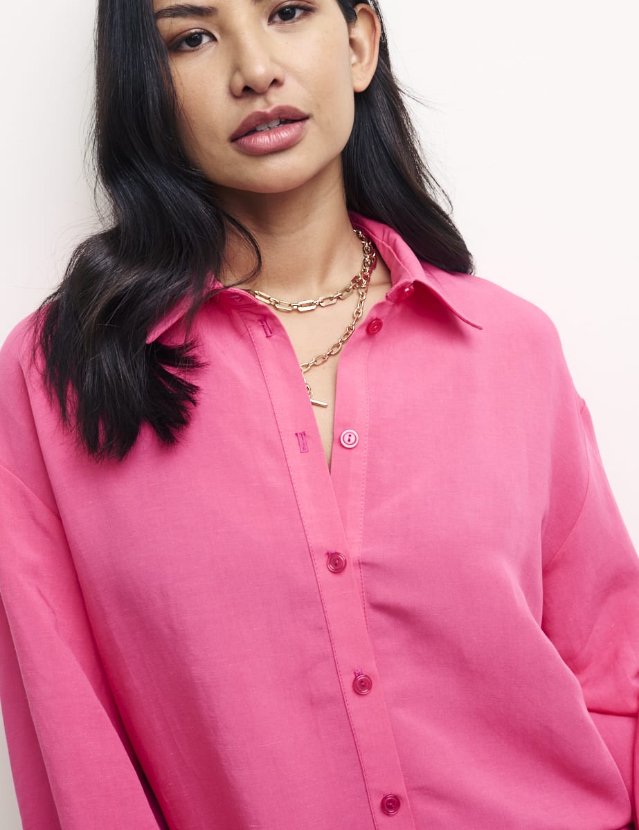 Pink Button Up Casey Shirt