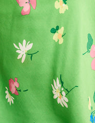 Green Floral Cowl Neck Sophia Satin Cami Top