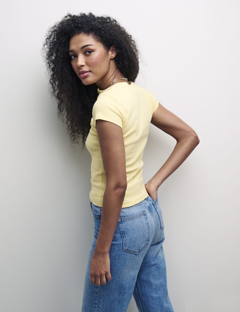 Yellow Tristan Henley Tee