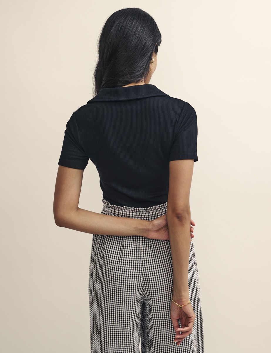 Fearne Cotton Black Polo Top