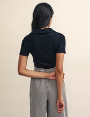 Fearne Cotton Black Polo Top