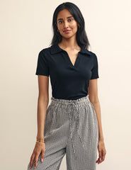 Fearne Cotton Black Polo Top