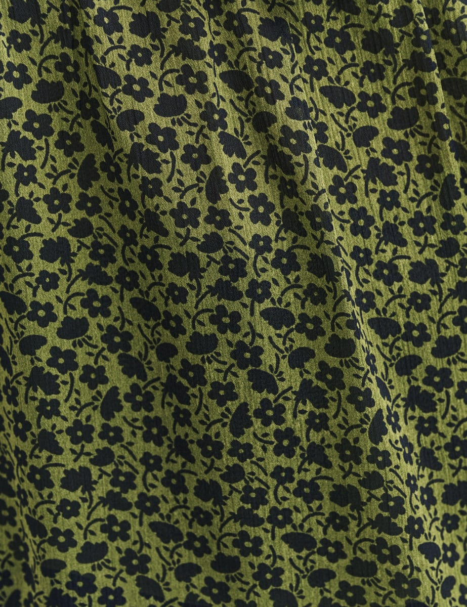 Green Floral Giovanna Blouse