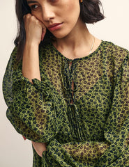 Green Floral Giovanna Blouse