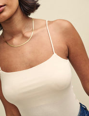 Cream Jersey Strappy Cami Top