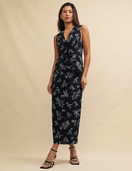 Black Floral Embroidered Bea Waistcoat