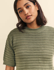 Green Knitted T-Shirt